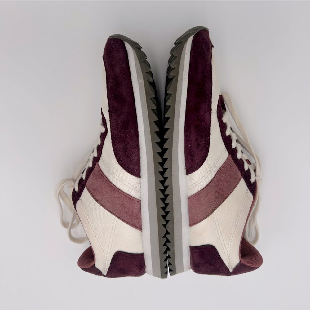 J.Crew Trainers Color Block White & Burgundy Size 5